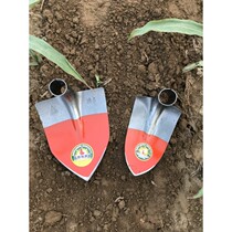 Hoe farming tools growing vegetables household ditching and ridging all-steel triangle hoe horticultural hoe wooden handle planting small sharp pick