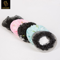 Children's dance curly hair net pocket hair clip Latin dance headdress headdress jewelry children and girls black hair net cover hair cover