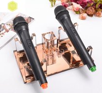 New high-end Crystal stand KTV wireless microphone holder crystal wheat seat microphone crystal base BBS microphone seat