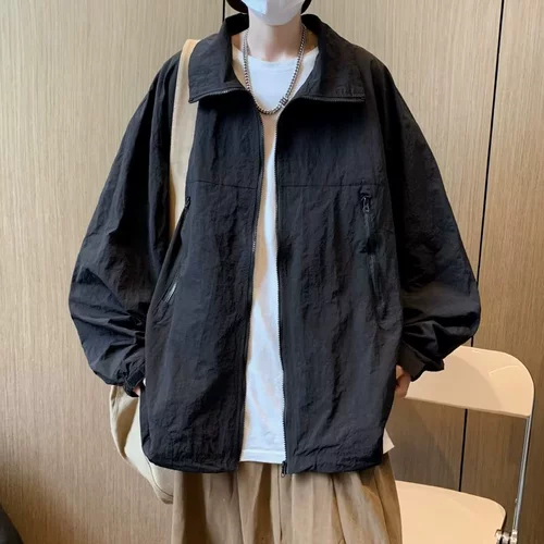 Мужская японская осенняя демисезонная куртка, универсальный лонгслив для отдыха, оверсайз