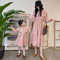 Special pro-sub-dress high-end spring one-piece dress with long sleeves cotton waist display slim girl skirt foreign air female dress