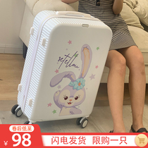  Suitcase ins net celebrity new rabbit trolley case female 20 inch cute graffiti suitcase 24 suitcase student