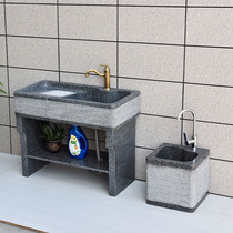 Granite pool outdoor marble laundry pool balcony household wash basin outdoor integrated whole stone courtyard sink
