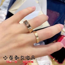 European and American counter quality ring female rose gold LOVE classic diamond-free men and women couples ring with Diamond