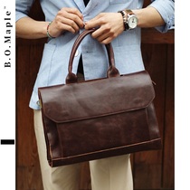 BOMaple New Tide Upmarket Handbag Han Edition Mens Bag Mad Mapi Single Shoulder Oblique Satchel Business Computer Briefcase