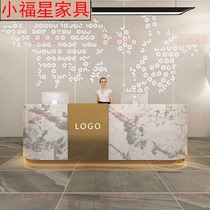 Cashier counter Simple modern fashion beauty shop company front desk reception desk personality creative bar table customization