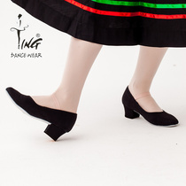 Chen Ting dance black cloth character dance shoes Emperor North dance ballet National Folk Dance Test representative shoes girl
