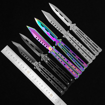 Outdoor self-defense folding knife Adult beginner playing knife without blade Butterfly practice knife Folding edc training knife