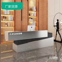 Imitation marble bar table Chinese modern light luxury bar desk living room home shop small front desk reception desk