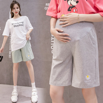 Pregnant women five-point short pants summer thin wear fashion loose safety Sports tide mom wide legs bottom womens summer clothes