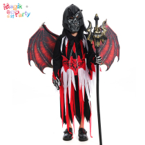 Halloween childrens show costumes Cosplay show clothes boys red devil little demon death Vampire