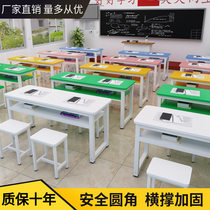 Remedial class desks and chairs combination primary and secondary school students long tutoring table single double training table factory direct learning table