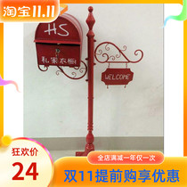 European wrought iron Villa mailbox letter box post box outdoor rainproof inbox postcard box wedding props mailbox
