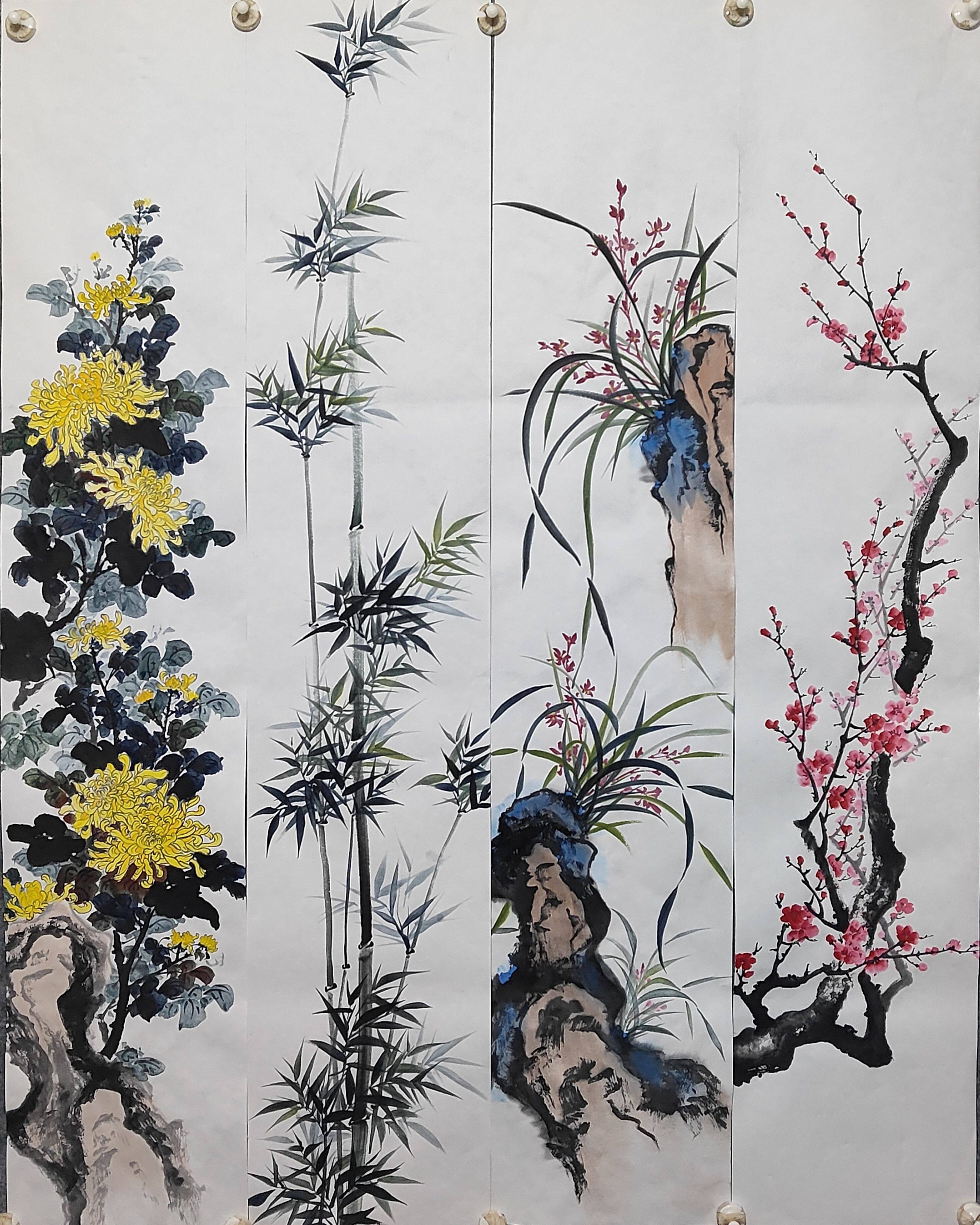 梅兰竹菊手绘国画-梅兰竹菊手绘国画促销价格、梅兰竹菊手绘国画品牌- 淘宝