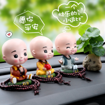 Shaking head little monk car interior jewelry ornaments men and women car center console cute creative personality car decoration