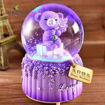 Automatic snow crystal music box eight-sound box birthday gift girlgirl girl girl girl girl girl creative