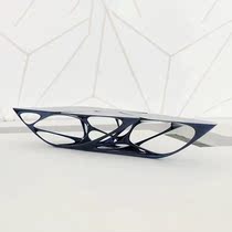Nordic Zaha designer GRP Special-shaped Hollow Tea Table Hotel Villa for sale at the Prototype Board Room Creative Tea Table