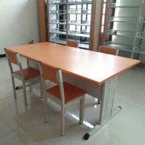School reading table Library bookstore reading table Steel wood conference room Long training table Class desk chair Simple