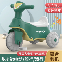 Childrens electric car toys can sit around one year old female baby charging three-wheeled motorcycle boy battery car