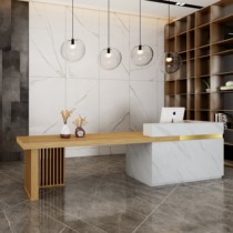 New Chinese imitation marble commercial front desk cashier clothing shop bar beauty salon company reception desk counter