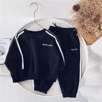 Childrens autumn sports suit two-piece set of childrens clothes Korean version of new foreign style leisure loose 2021 boys tide