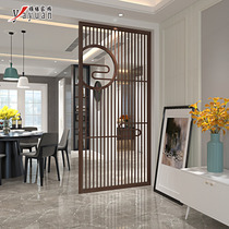Screen partition living room new Chinese home entrance custom office light luxury creative solid wood grille partition
