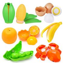 Kindergarten toys house fruits and vegetables cut fruit kitchen children can peel simulation fruits and vegetables