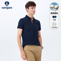 Navigare Italian small sailboat mens short-sleeved polo shirt 2022 summer new casual lapel t-shirt