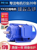 Pusi motor YX3 three-phase asynchronous AC motor 380V motor national standard copper core household new horizontal B3
