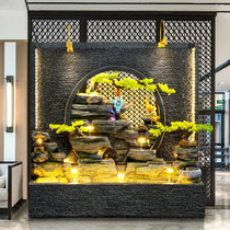 Rockery water curtain wall fish tank running water wall screen living room courtyard fish pond waterfall landscape decoration lucky landscape ornaments