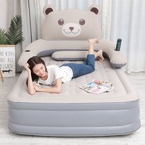  Inflatable mattress thickened cartoon Chinchilla bed Portable outdoor raised household double single automatic punching air cushion bed