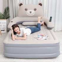  Inflatable mattress thickened cartoon Chinchilla bed Portable outdoor raised household double single automatic punching air cushion bed