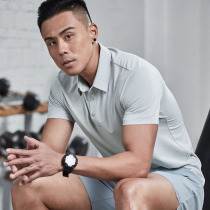 Vetker customised business t-shirt summer sports POLO shirt male speed dry elastic mesh breathable seamless short sleeves 3695