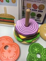 Childrens hamburger Tower pile pile pile pile music rainbow Pepe sound set column baby puzzle creative building block toy