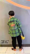 2021 Mujia cotton shirt childrens clothing autumn and winter Korean version of male and female children casual plaid shirt middle and big child 07175