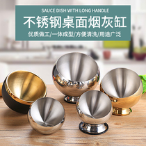 Stainless steel ashtray creative bar KTV cigarette Cup fashion large club hotel diagonal bowl garbage Peel Cup
