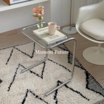 Moment Future Simple Middle Ancient small apartment glass stainless steel coffee table ins homestay base