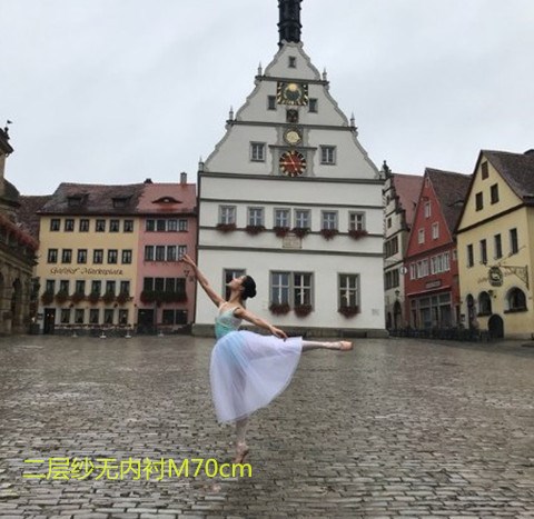  Adult ballet skirt Long yarn skirt Half mesh tutu Dance practice soft yarn skirt Photo performance skirt