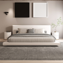 Light luxury bed Wabby style master bedroom simple modern wedding bed Italian minimalist Japanese bed 2 meters double bed 2 2 beds