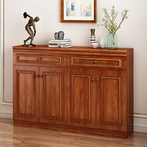 Solid wood shoe cabinet home door large capacity porch cabinet storage cabinet American living room multifunctional Locker shoe cabinet