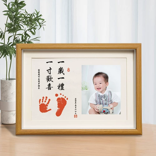 Детские отпечатки рук и ног, памятная картина, сувенир, фотография, фоторамка, отпечаток рук