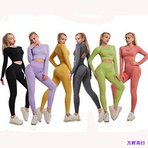 women 2pcs sport suit elastic Fitness yoga set Tops pants
