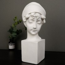 British girl plaster figure head sketch teaching aids decorative sculpture ornaments European model statue man