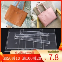 Carpenter handbag Single shoulder bag Totbag acrylic plate type drawings Diy handmade leather with a gaggy design version