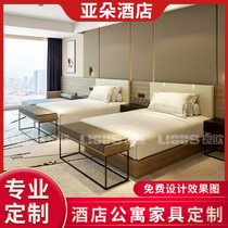 Atour hotel furniture Standard room full set of bed custom hotel furniture Bed bed and breakfast chain hotel apartment furniture