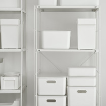 Frost mountain white plastic with lid storage box toy underwear socks storage box cabinet sundries book finishing basket