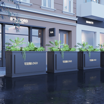 Iron outdoor stainless steel flower box combination sales department municipal engineering flower stand flower bed restaurant partition flower pot customization