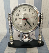 Nostalgic old stock white pigeon mechanical alarm clock 1 Bell copper movement props collection