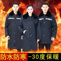 Northeast military cotton coat men thick long cotton coat women security coat cold-proof Army cotton-padded jacket labor protection cotton clothing