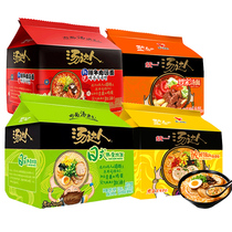 Unified soup master five packs of Japanese-style pork bone borscht soup sour and spicy Korean beef bag instant noodles instant noodles ramen